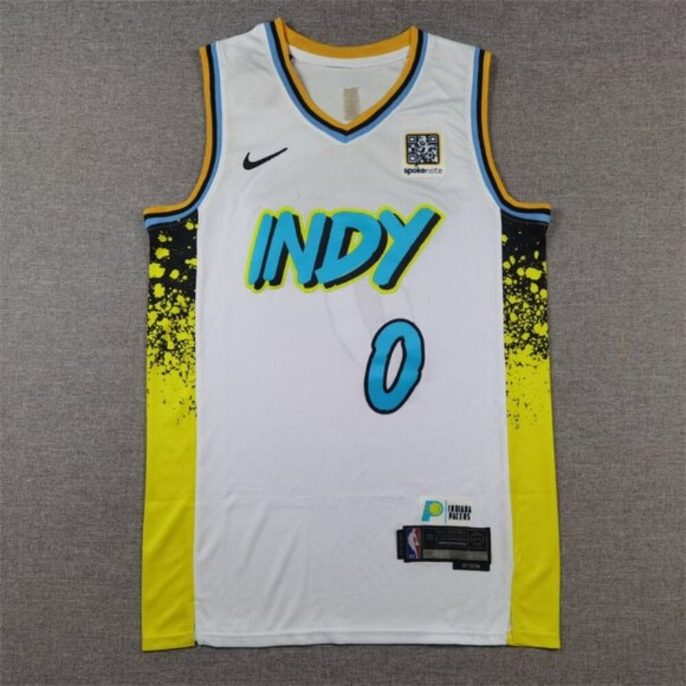 Youths Kids Mens Tyrese Haliburton White Stitched Jersey